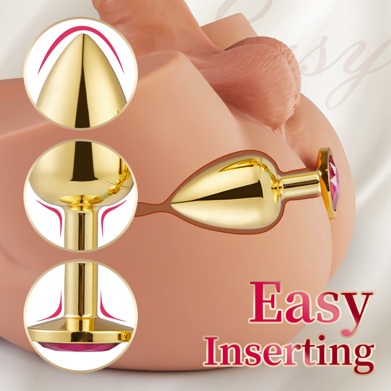 3 Pieces Gold Butt Plug